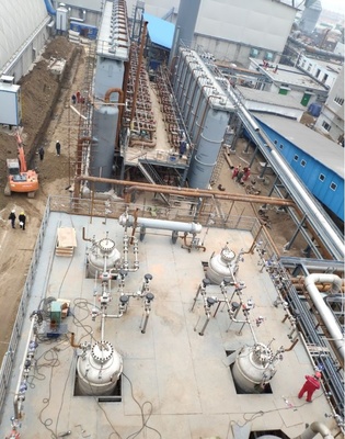 中国首个锅炉烟气二氧化碳捕集纯化和制氮项目开车成功