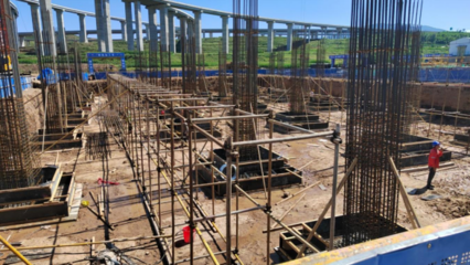 华亭市中医院产业园建设项目建设正酣